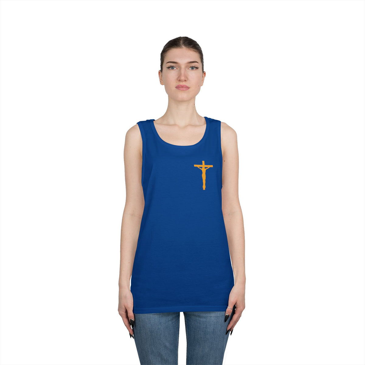 Jesus On the Cross Cotton Tank Top